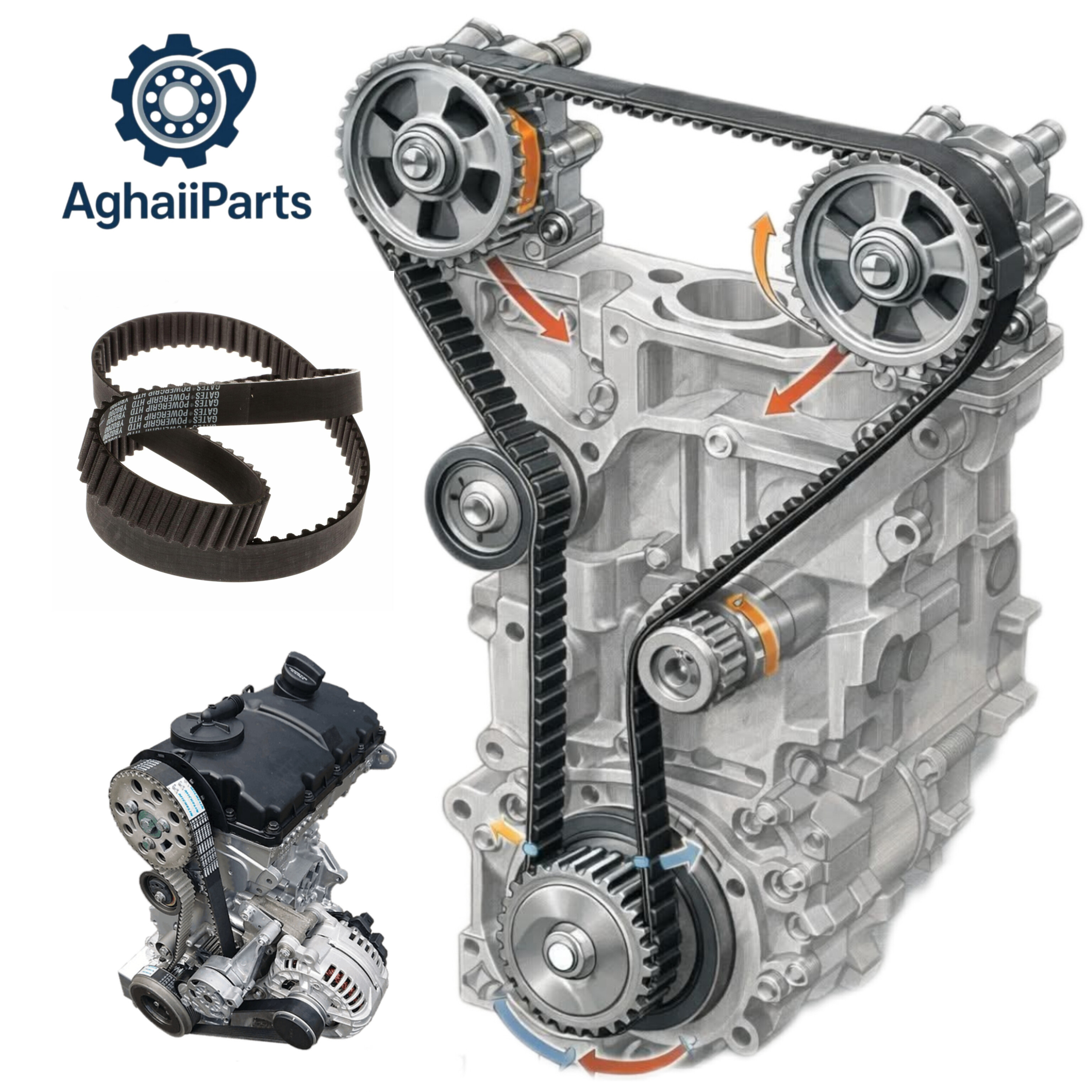 انواع تسمه تایم خودرو های ایرانی و خارجی Automotive Timing Belt