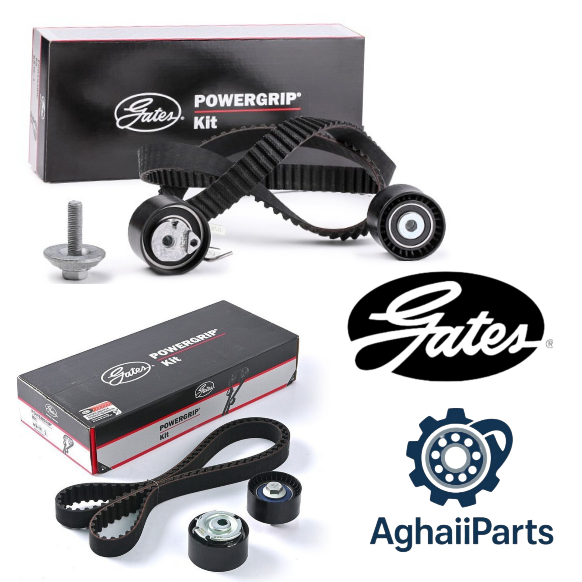 کیت تسمه تایم کامل رانا  گتس پاور گریپ اصلی GEATS POWER GRIP   تسمه و بلبرینگ تایم ثابت و متحرک رانا