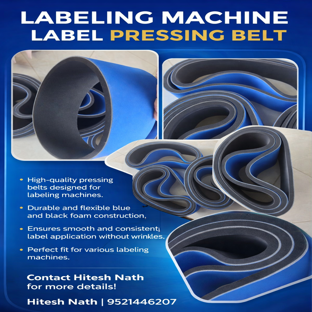 تسمه دستگاه لیبل زن یا لیبلینگ  Labeling Machine Belt    در ابعاد و سایز های مختلف تسمه ماشین لیبلینگ